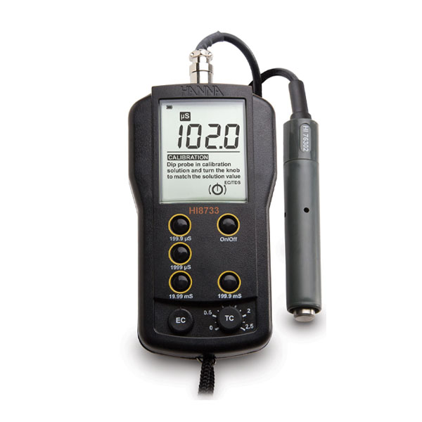 HI8733 휴대용 전도도측정기 (자동 온도 보상)