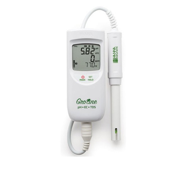 HI9814 GroLine pH/EC/TDS/온도 측정기 (농업)
